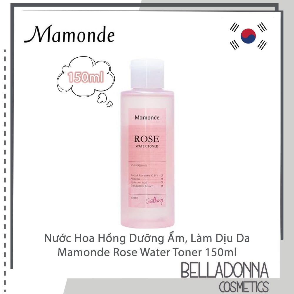 Nước Hoa Hồng Dưỡng Ẩm, Làm Dịu Da Mamonde Rose Water Toner