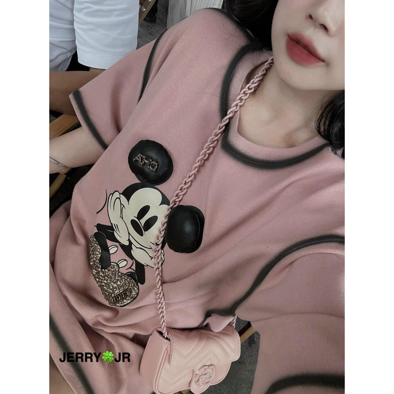 Áo Phông Mickey Viền Đính Đá Hot Hit