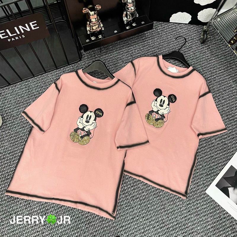 Áo Phông Mickey Viền Đính Đá Hot Hit