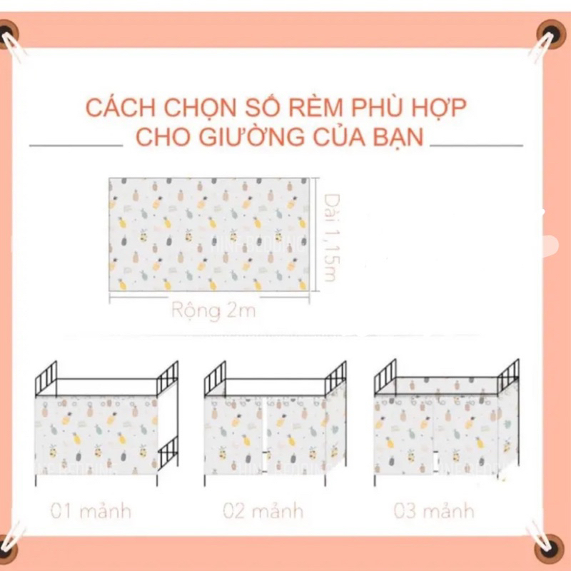 Rèm giường kí túc xá sinh viên , rèm màn giường nhiều màu sắc