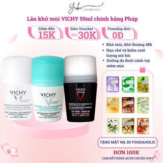 Lăn khử mùi VICHY 50ml Pháp giúp khô thoáng vùng da dưới cánh tay 48h - YUBI SHOP