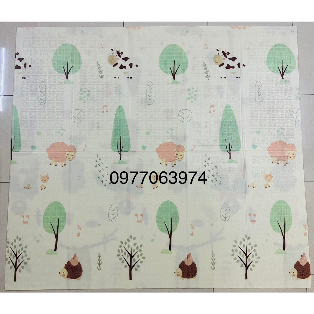 🔥FREESHIP🔥Thảm xốp xpe trải sàn cho bé, chiếu gấp gọn 2 mặt, tấm lót chống thấm cho bé tập bò kích thước 1m8x2m