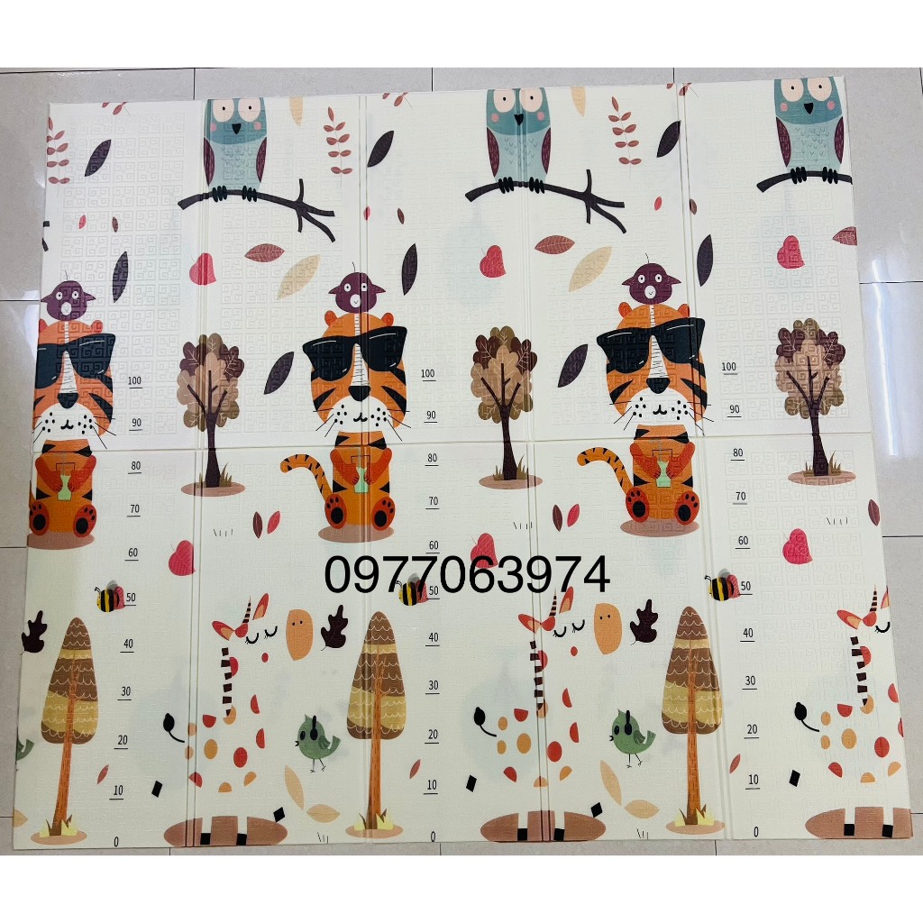 🔥FREESHIP🔥Thảm xốp xpe trải sàn cho bé, chiếu gấp gọn 2 mặt, tấm lót chống thấm cho bé tập bò kích thước 1m8x2m