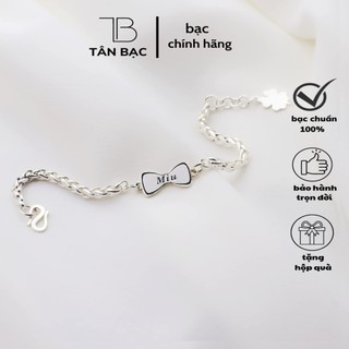 Lắc tay trẻ em cánh nơ , miễn phí khắc tên , bạc ta s99 - tân bạc store