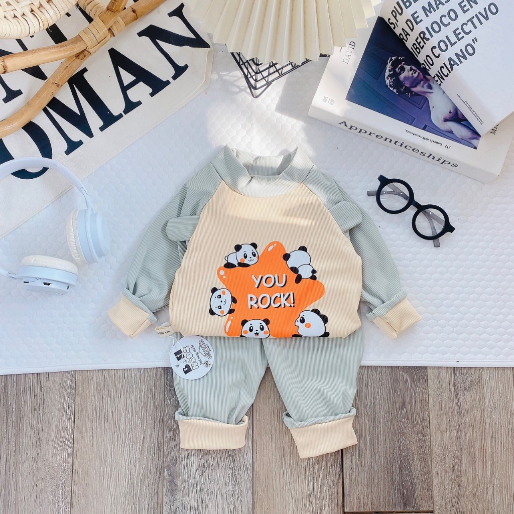 Bộ dài tay bé trai , bộ dài tay bé gái chất Len từ 5kg đến 5kg - JKIDS