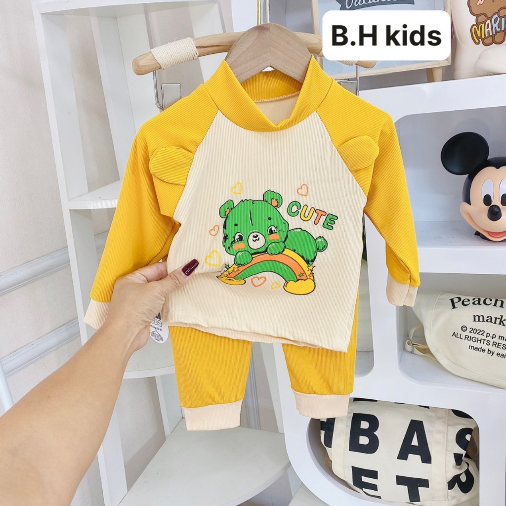 Bộ dài tay bé trai , bộ dài tay bé gái chất Len từ 5kg đến 5kg - JKIDS