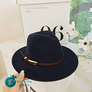 Mũ Phớt Fedora Dạ Đai Da Thời Trang