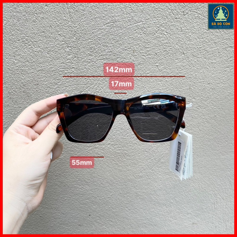 Kính râm nữ HM US Tuyệt đẹp, có bill và mail mua hàng tại web hãng, tặng kèm hộp và khăn