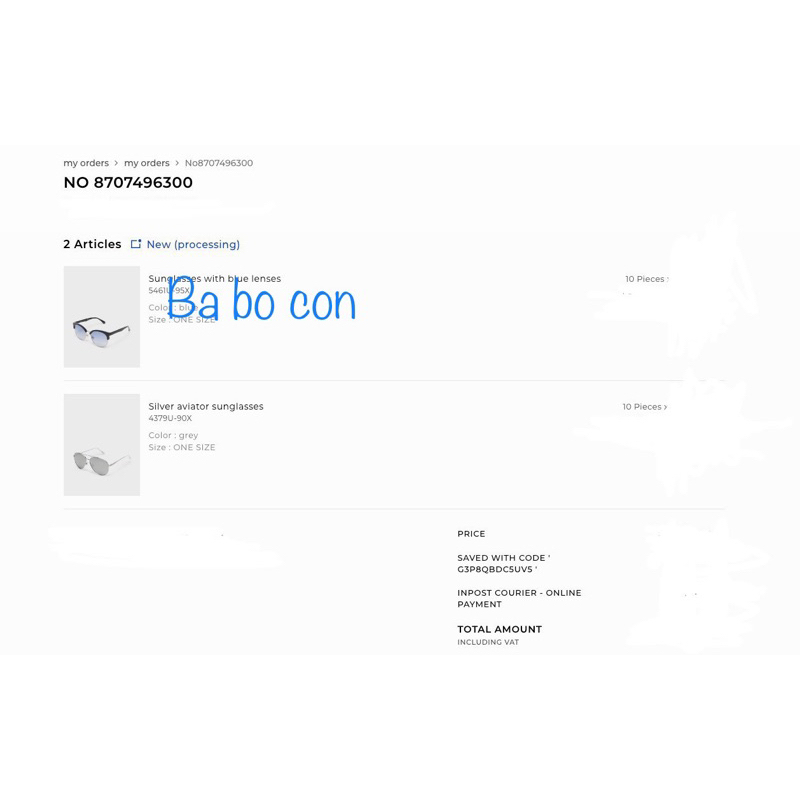 Kính nữ House mua Ba Lan cực đẹp và sang chảnh, có đầy đủ tem mác, bill mua hàng tại web House Balan