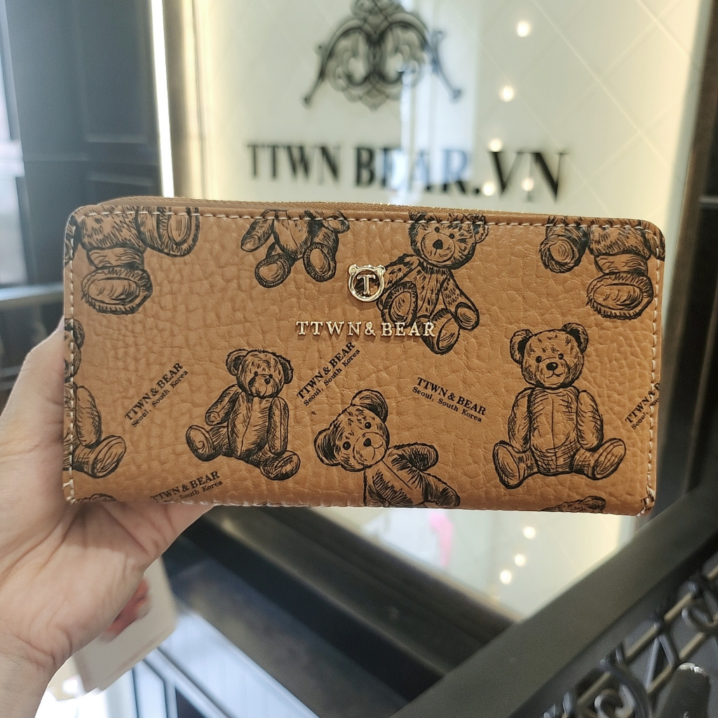 Ví gập kéo khóa TTWN BEAR TT2385 size L