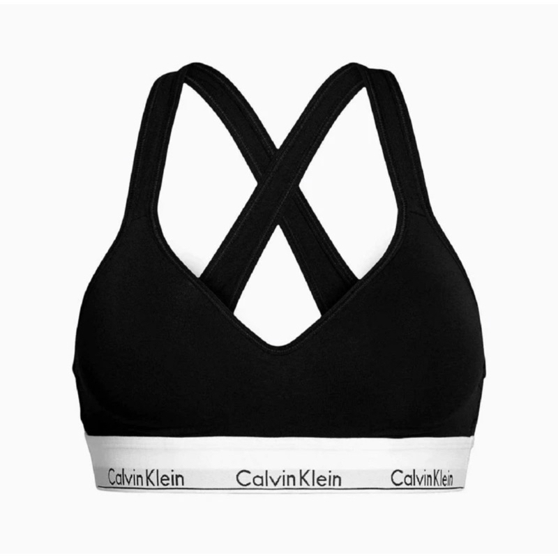 Set Calvin Klein Modern Cotton Lightly Lined Bra/Bikini màu Đen  - Chính Hãng 100%