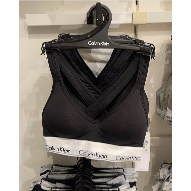 Set Calvin Klein Modern Cotton Lightly Lined Bra/Bikini màu Đen  - Chính Hãng 100%