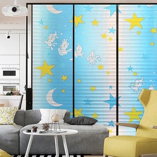 Decal dán kính mờ hoa văn hoạt hình ngôi sao 3d dán cửa kính cửa sổ phòng khách phòng ngủ nhà tắm