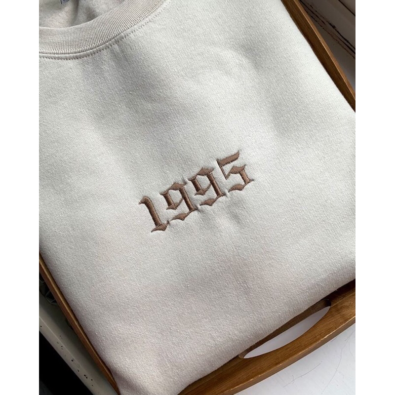 Áo Thun Thêu Hoạ Tiết Năm Sinh , Áo Thun đôi Nam Nữ  , Áo thun Oversize