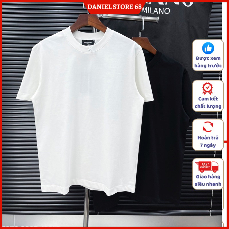 áo phông nam trơn cotton cao cấp 100% 2 màu đơn giản lên đồ siêu nét