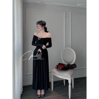 VÁY DIP TRẼ VAI DÚM NGỰC TAG ĐÁ
