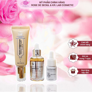 Combo Serum Ampoule nám Kr.Lab 50ml + retinal Krlab + thải độc seoul de matte  hạn 2026