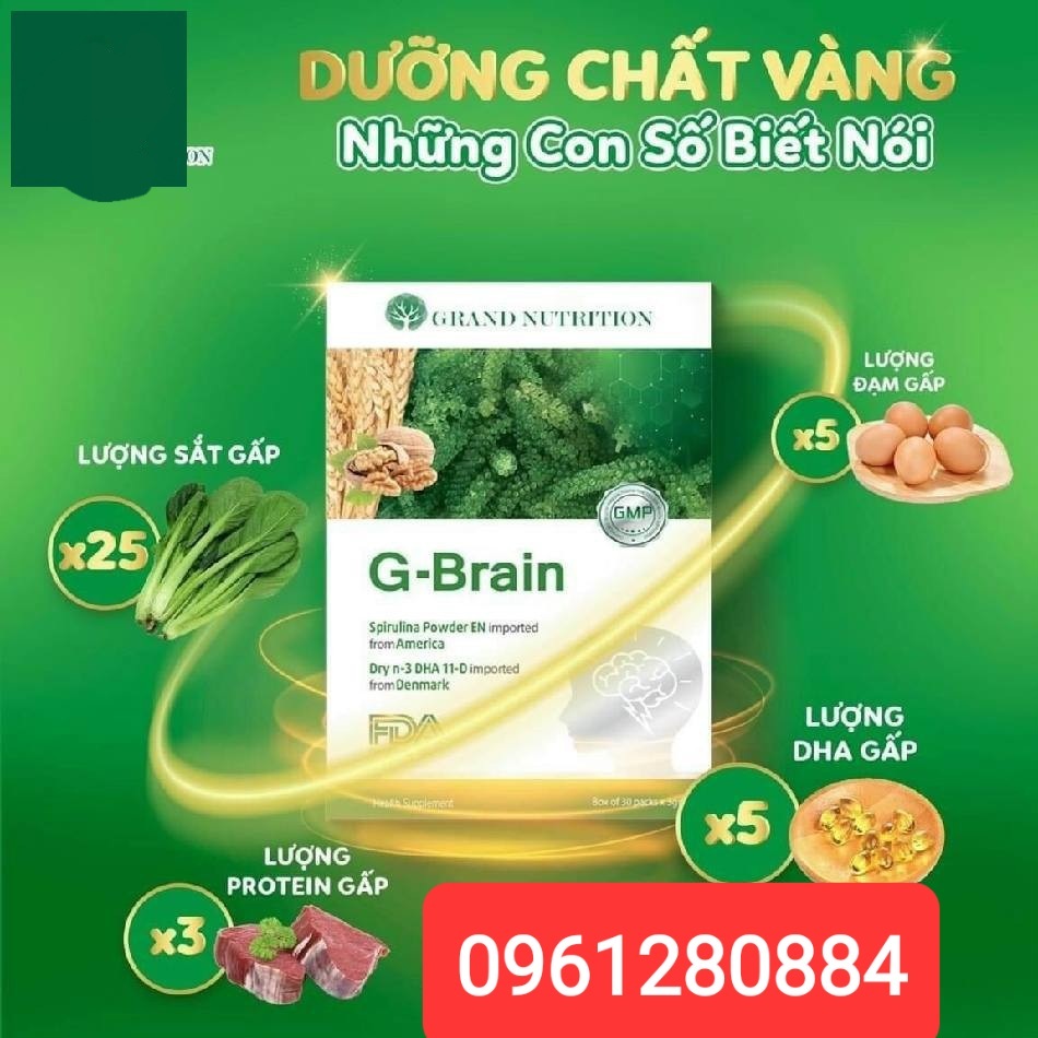 Cốm bổ não G-brain (hộp 30 gói)