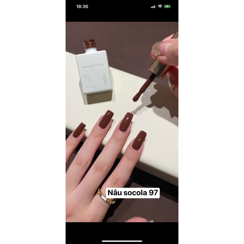 sơn gel màu nâu sô-cô-la G97 chai 15ml