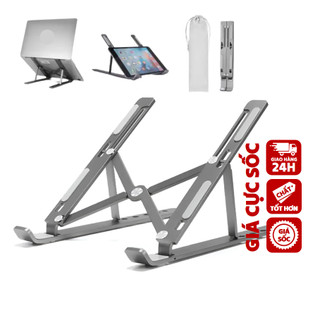 Giá đỡ laptop bằng nhôm có thể điều chỉnh được độ cao, Đế tản nhiệt Chất liệu hợp kim nhôm có thể gấp gọn