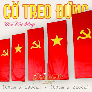 Cờ Tổ quốc, cờ Đảng treo đứng vải phi bóng cao cấp