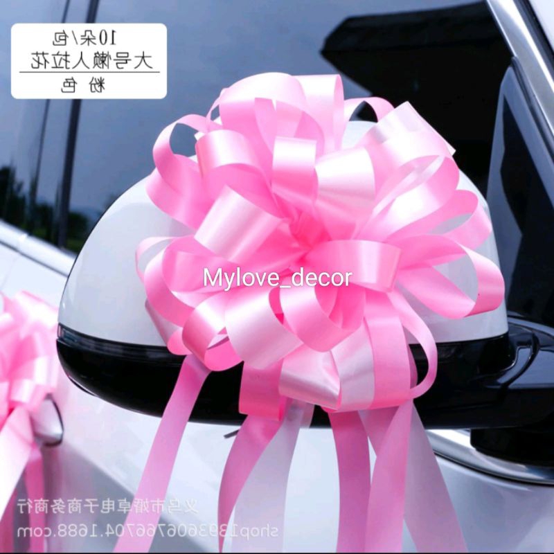 NƠ TÚ CẦU , 5 Nơ Lụa Bản 6CM Rút Tú Cầu Bông To Trang Trí Bó Hoa , Giỏ Quà, Chậu Lan , Trang Trí Xe Hoa , Sinh Nhật_CT30