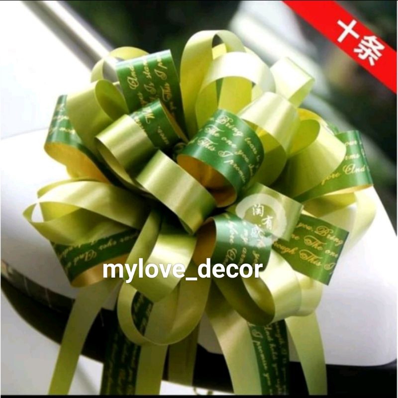 NƠ TÚ CẦU , 5 Nơ Lụa Bản 6CM Rút Tú Cầu Bông To Trang Trí Bó Hoa , Giỏ Quà, Chậu Lan , Trang Trí Xe Hoa , Sinh Nhật_CT30
