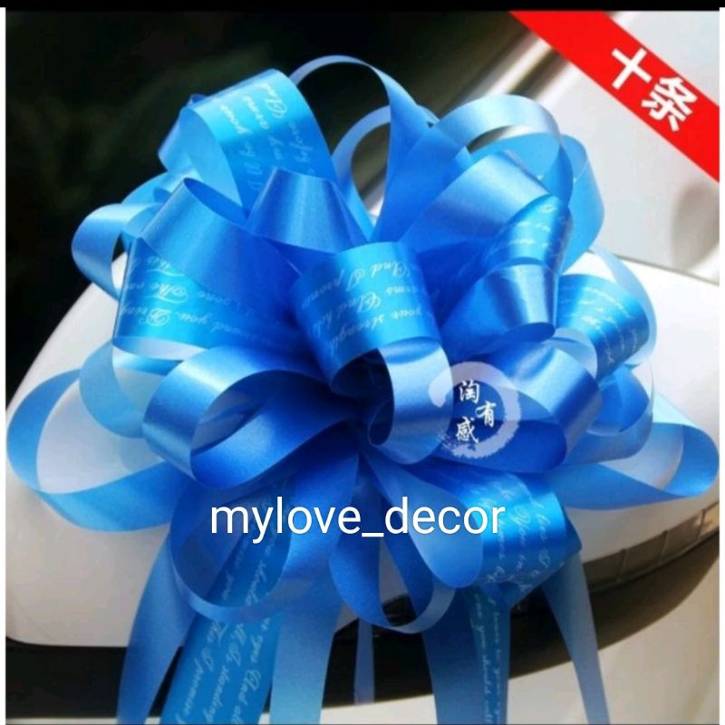 NƠ TÚ CẦU , 5 Nơ Lụa Bản 6CM Rút Tú Cầu Bông To Trang Trí Bó Hoa , Giỏ Quà, Chậu Lan , Trang Trí Xe Hoa , Sinh Nhật_CT30