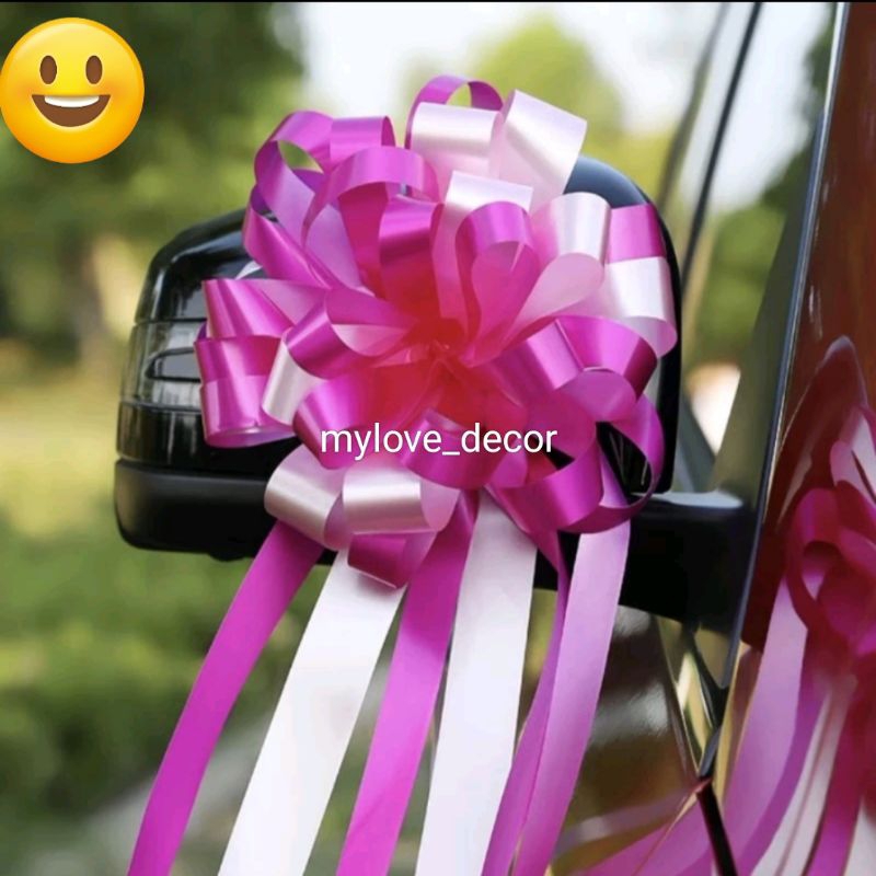NƠ TÚ CẦU , 5 Nơ Lụa Bản 6CM Rút Tú Cầu Bông To Trang Trí Bó Hoa , Giỏ Quà, Chậu Lan , Trang Trí Xe Hoa , Sinh Nhật_CT30