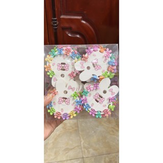 Kẹp tóc cho bé gái, Set kẹp tóc mini 10 cái hình thỏ phong cách Hàn Quốc cho bé gái