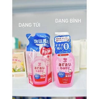 Nước rửa bình sữa Arau Baby dạng chai và dạng túi