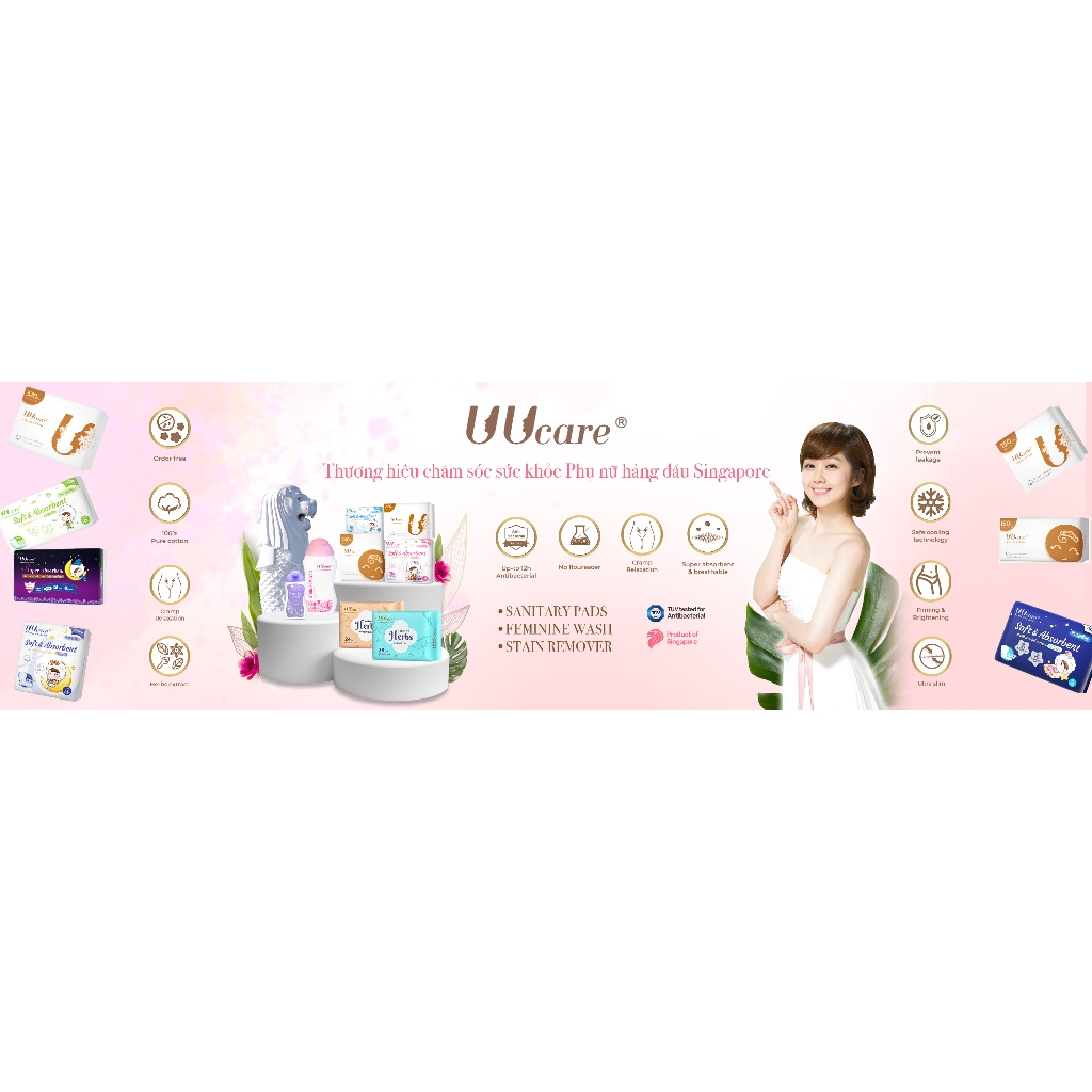 Băng vệ sinh Thảo dược UUcare Herbal 28cm ban đêm