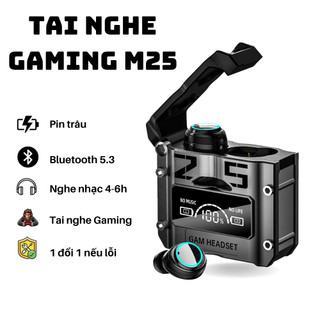 Tai Nghe Bluetooth Gaming Amoi M25 Pro  Nghe nhạc 6h Delay cực thấp Chống nước IPX7 Kiêm sạc dự phòng