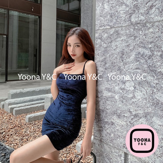 Váy Mini Velvet Dress 2X , Váy Body Mini Velvet Yoona 3287