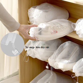 Combo 2 Túi Đựng Giày Đa Năng Chống Bụi Dây Rút Tiện Lợi