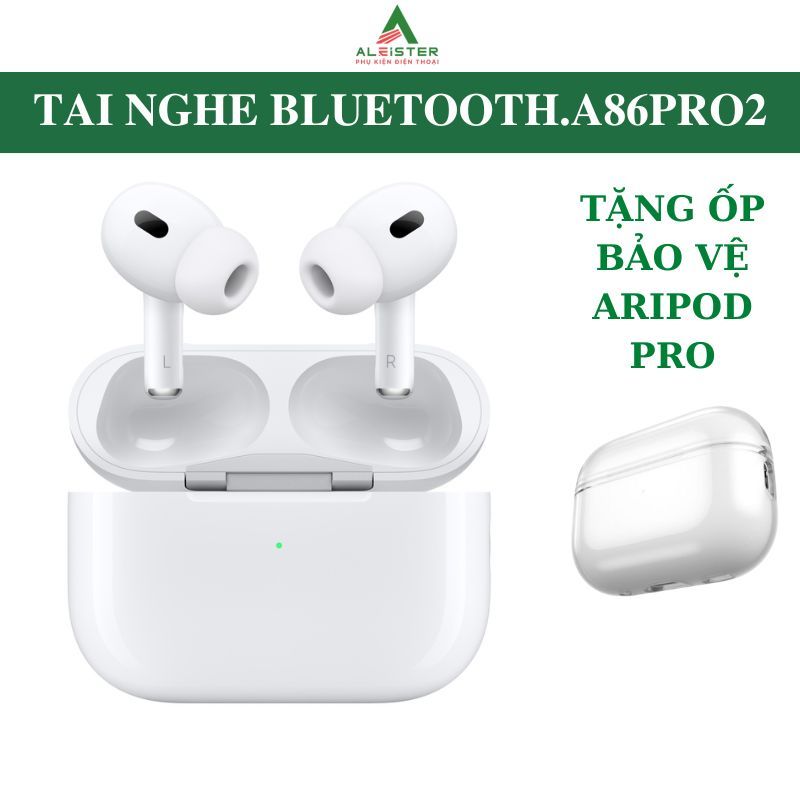 Tai nghe không dây  aleister A86 pro2 , định vị đổi tên,trượt tăng giảm âm lượng ,chống ồn ,có míc đàm thoại ,pin 5-6h