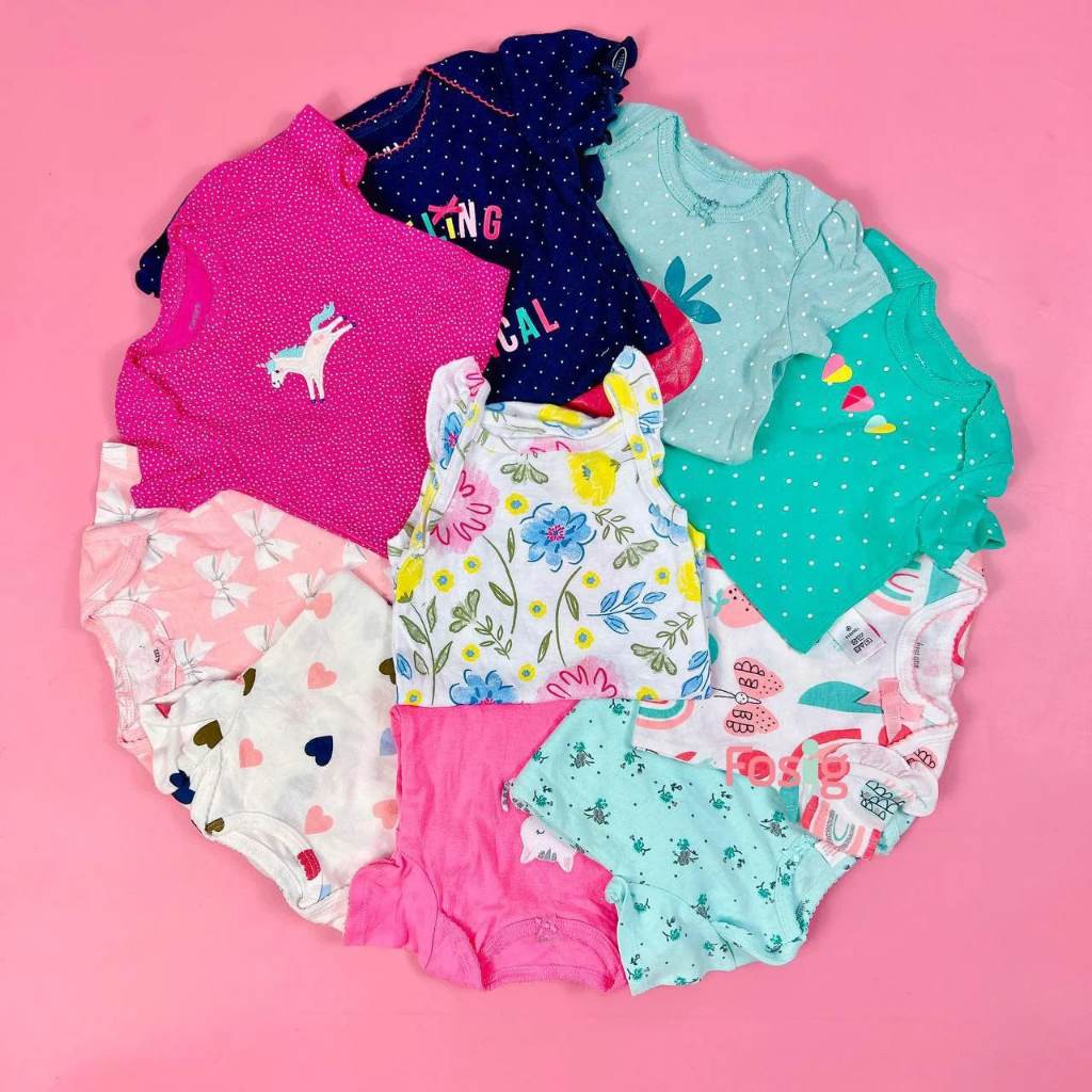 Combo 10 bodysuit Tay Ngắn Bé Gái Sale 275K c51