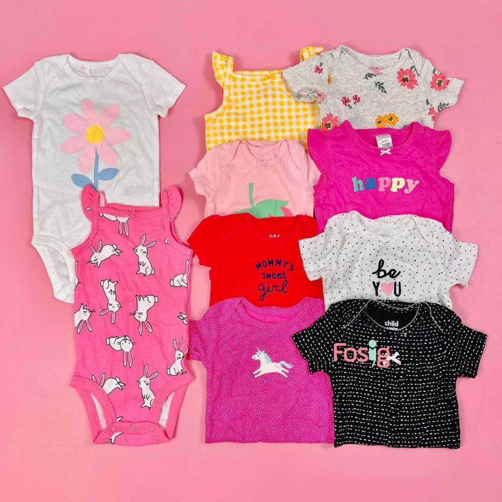 Combo 10 bodysuit Tay Ngắn Bé Gái Sale 275K c51