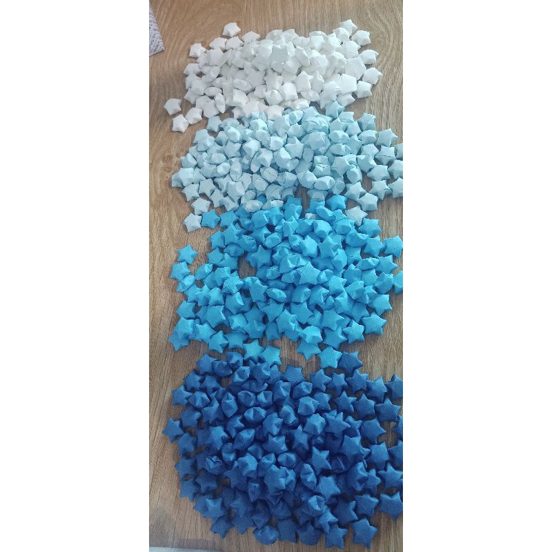Set 100,200,520 ngôi sao giấy xếp sẵn nhiều màu sắc