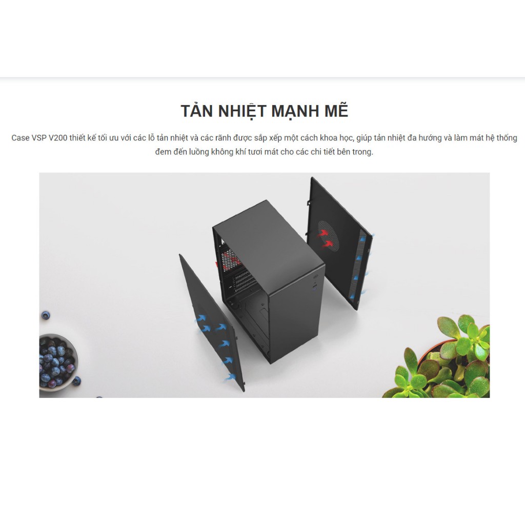 Vỏ máy tính Case VSP V200   - Chính hãng