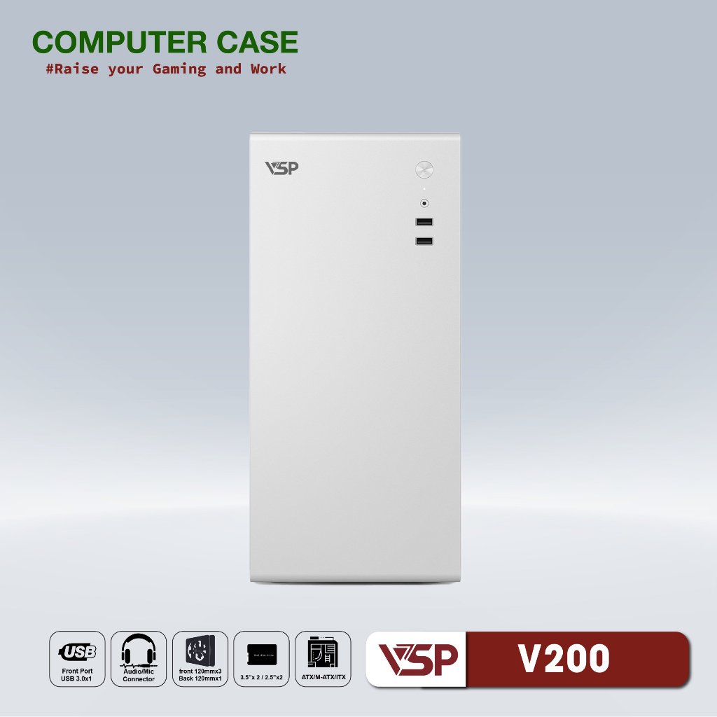 Vỏ máy tính Case VSP V200   - Chính hãng
