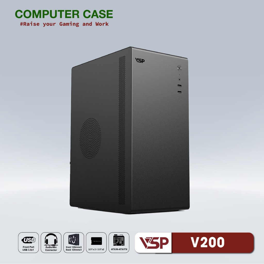 Vỏ máy tính Case VSP V200   - Chính hãng