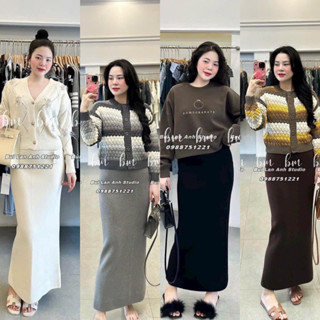 Chân váy len thu đông mịn dáng dài 90cm, Chân váy maxi len mịn đẹp CV00390 - NhiNhi Shop