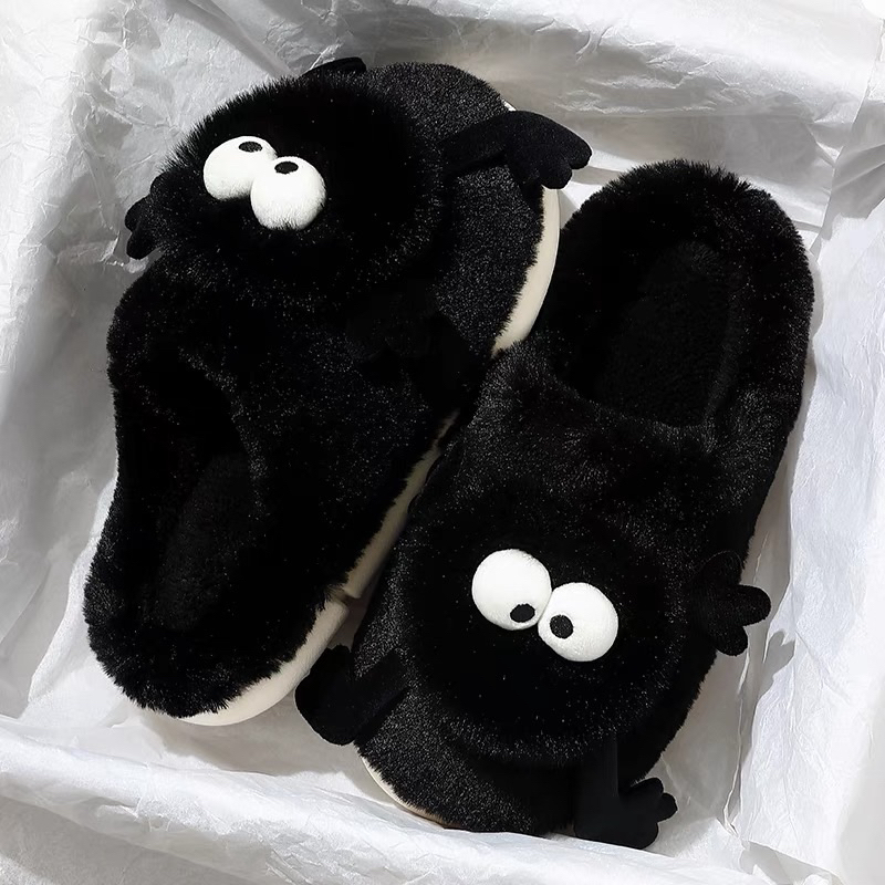 Dép Bông Đính Nòng Nọc Hài Hước Đáng Yêu Đế Cao Su Chống Trượt