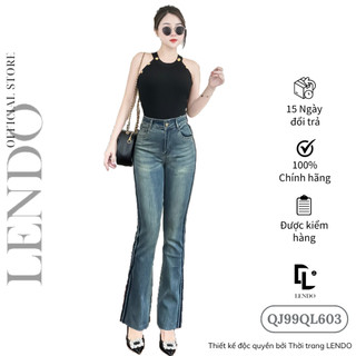 Quần Jean Ống Loe Không Gấu LENDO QJ99QL603