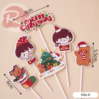 [SIÊU RẺ❤️] – Combo 5 SCG Noel - Mẫu 8 - Trang trí bánh sinh nhật bánh kem