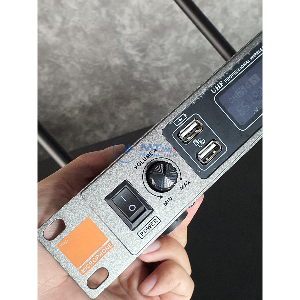 Micro Karaoke VP-606 Không Dây - Mic Hát Karaoke Giá Rẻ, Bộ 2 Micro Không Dây Chống Nhiễu Chống Hú, Hút Âm Tốt,