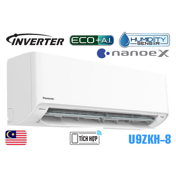 CU/CS-U9ZKH-8 - MIỄN PHÍ CÔNG RÁP - Máy Lạnh Panasonic inverter 1.0HP U9ZKH Model 2023 - BẢO HÀNH CHÍNH HÃNG