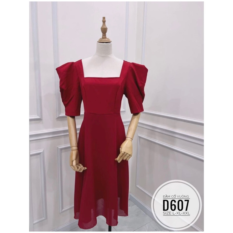 Đầm cotton lạnh phối chiffon