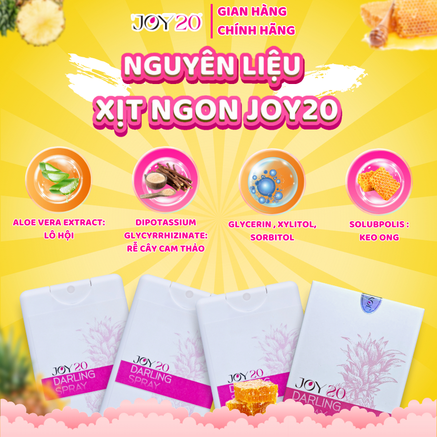 [CHÍNH HÃNG] JOY20 xịt ngon vùng Y cho bé bikini vị trái cây [che tên SP]